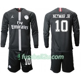 Günstige Fußballtrikots Paris Saint-Germain NEYMAR JR 10 Jodan Schwarz Kinder 3rd trikot 2018/19 Langarm